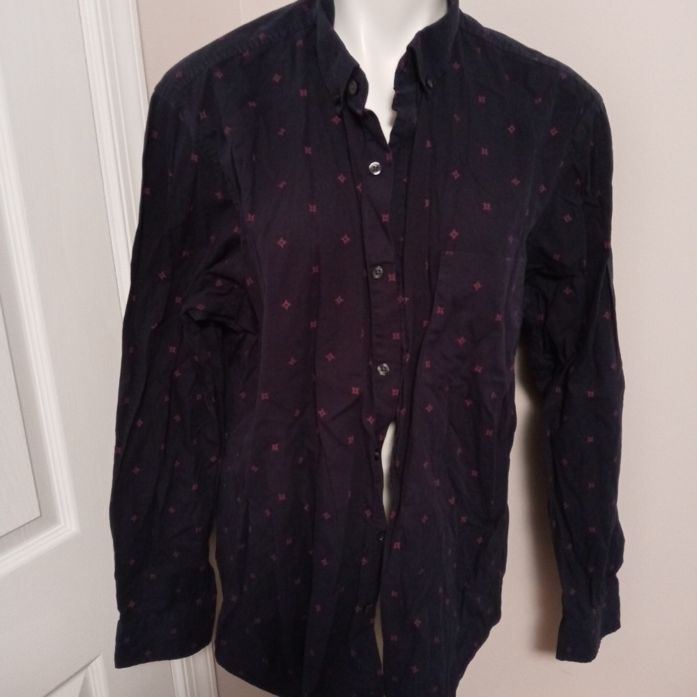 Club room navy button down shirt